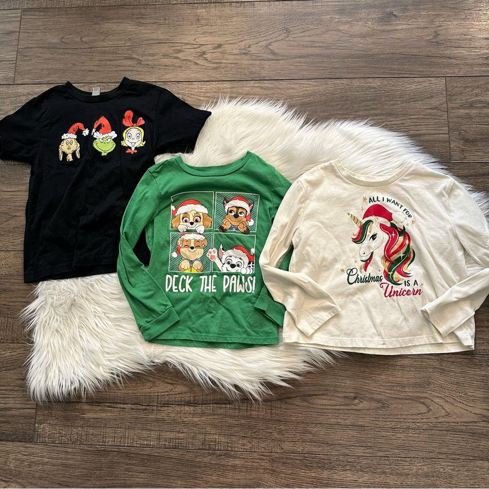 Girls Christmas shirt bundle